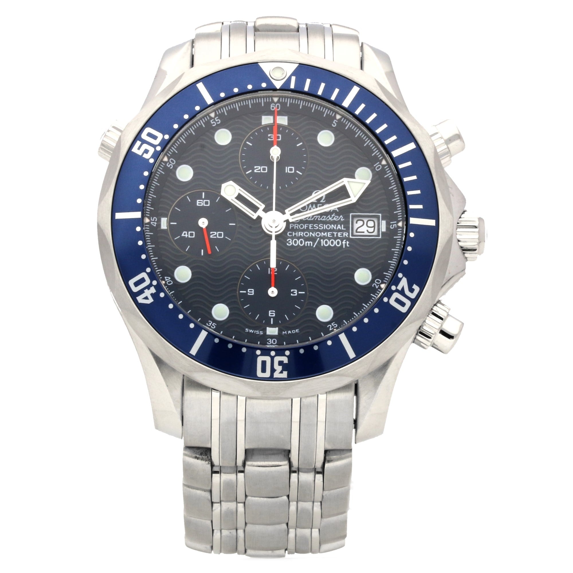 Omega 腕時計 Omega Seamaster Chronograph 2599.80.00 - Blue Dial - 1999| Miltons