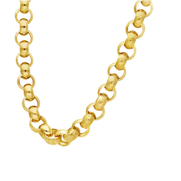 9ct Yellow Gold Heavy Round Belcher Chain - 24" - 66.3g