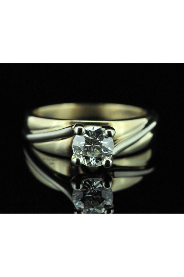 Two Tone 9ct Diamond Engagement Ring