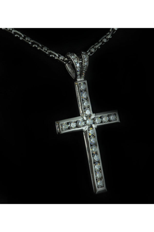 18ct Diamond Cross and Chain