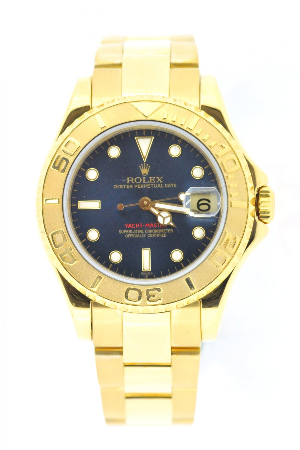 18ct Gold Mid-Size Rolex Yacht Master 168628