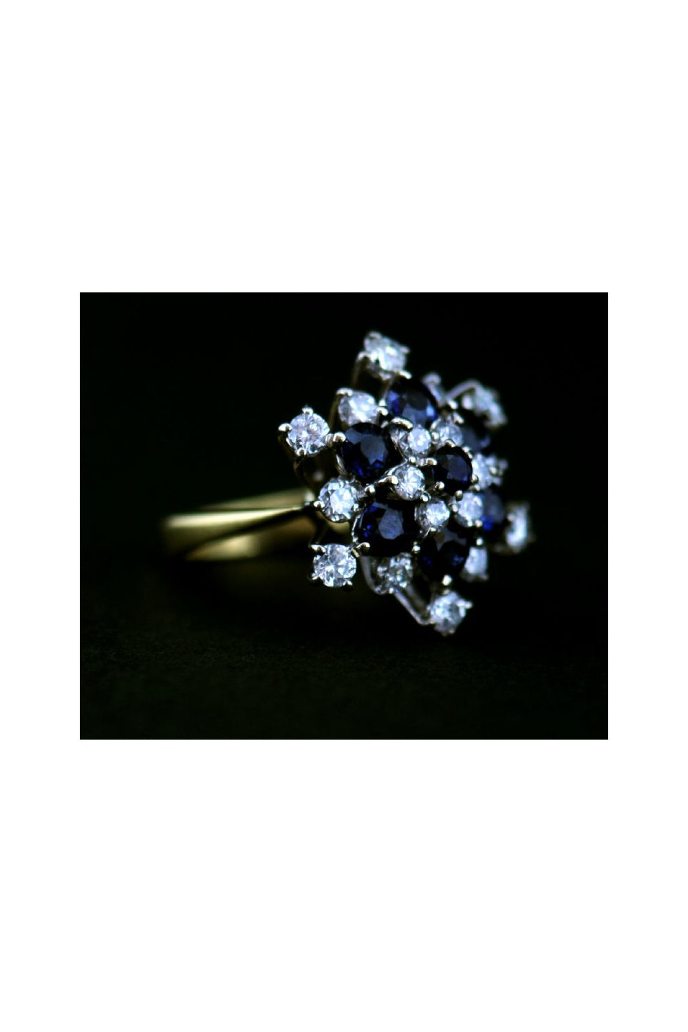 18ct Sapphire and Diamond Cluster Ring