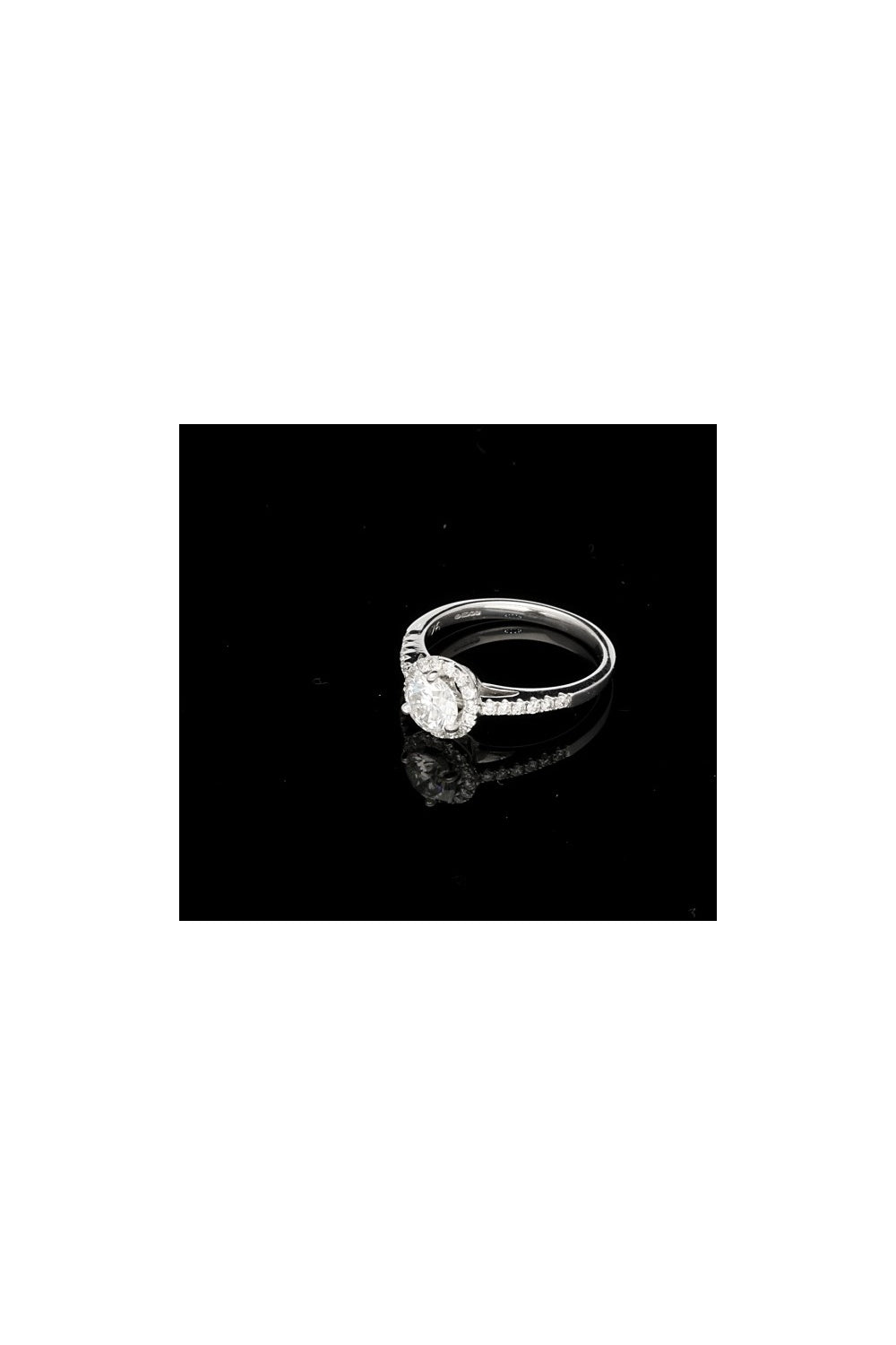 18ct White Gold Diamond Halo Cluster