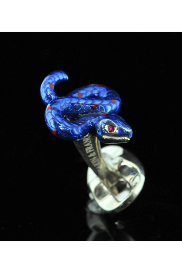 Deakin and Francis Silver Snake Cufflinks