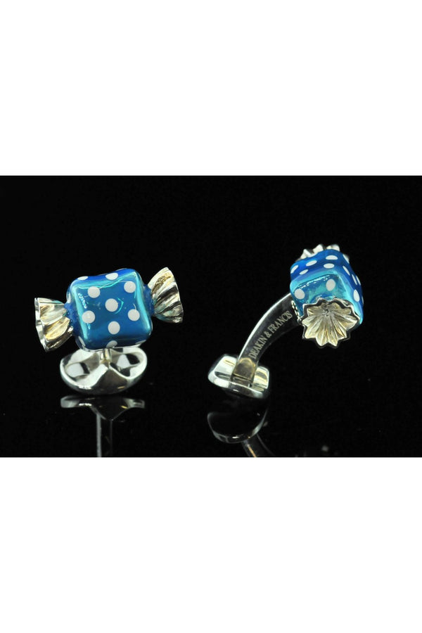 Blue and White Polka Dot Sweet Deakin and Francis Cufflinks