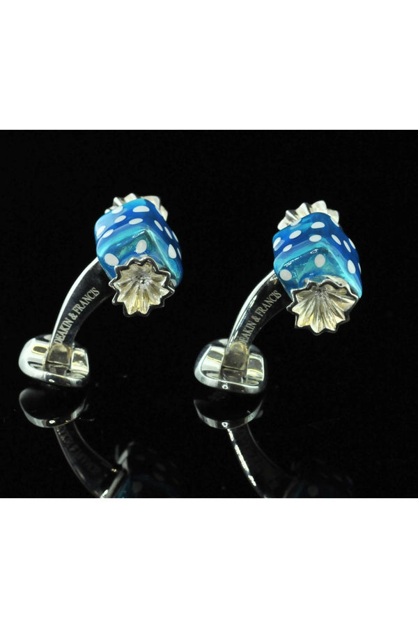 Blue and White Polka Dot Sweet Deakin and Francis Cufflinks