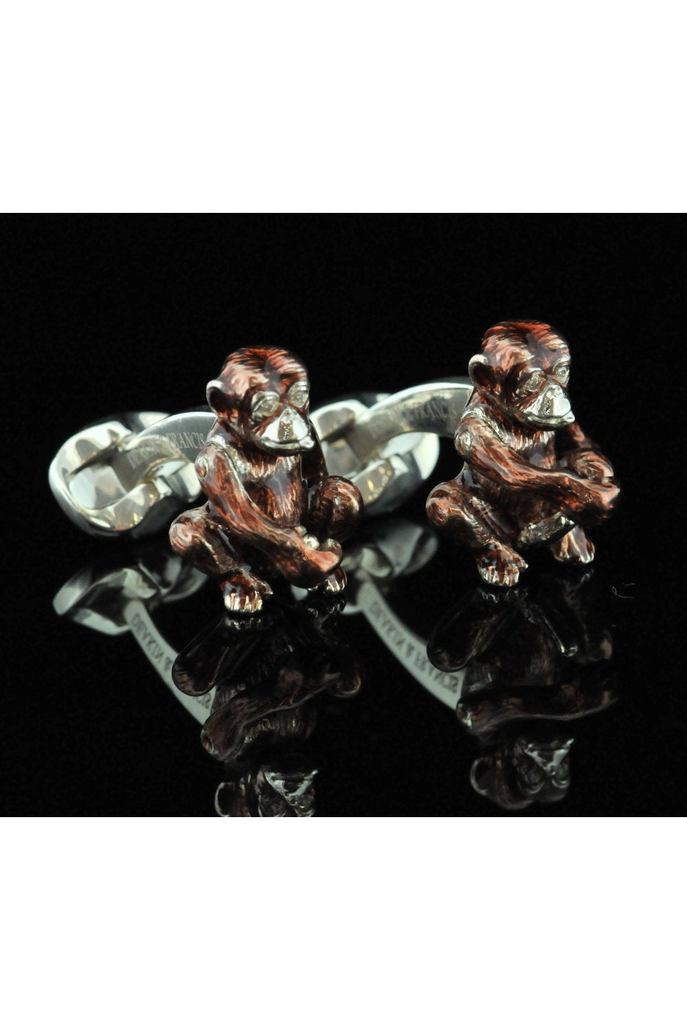 Silver Deakin & Francis Cheeky Monkey Cufflinks Explicit!