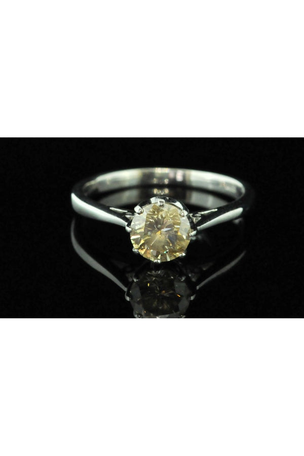 9ct White Gold Champagne Diamond Ring 1.00ct