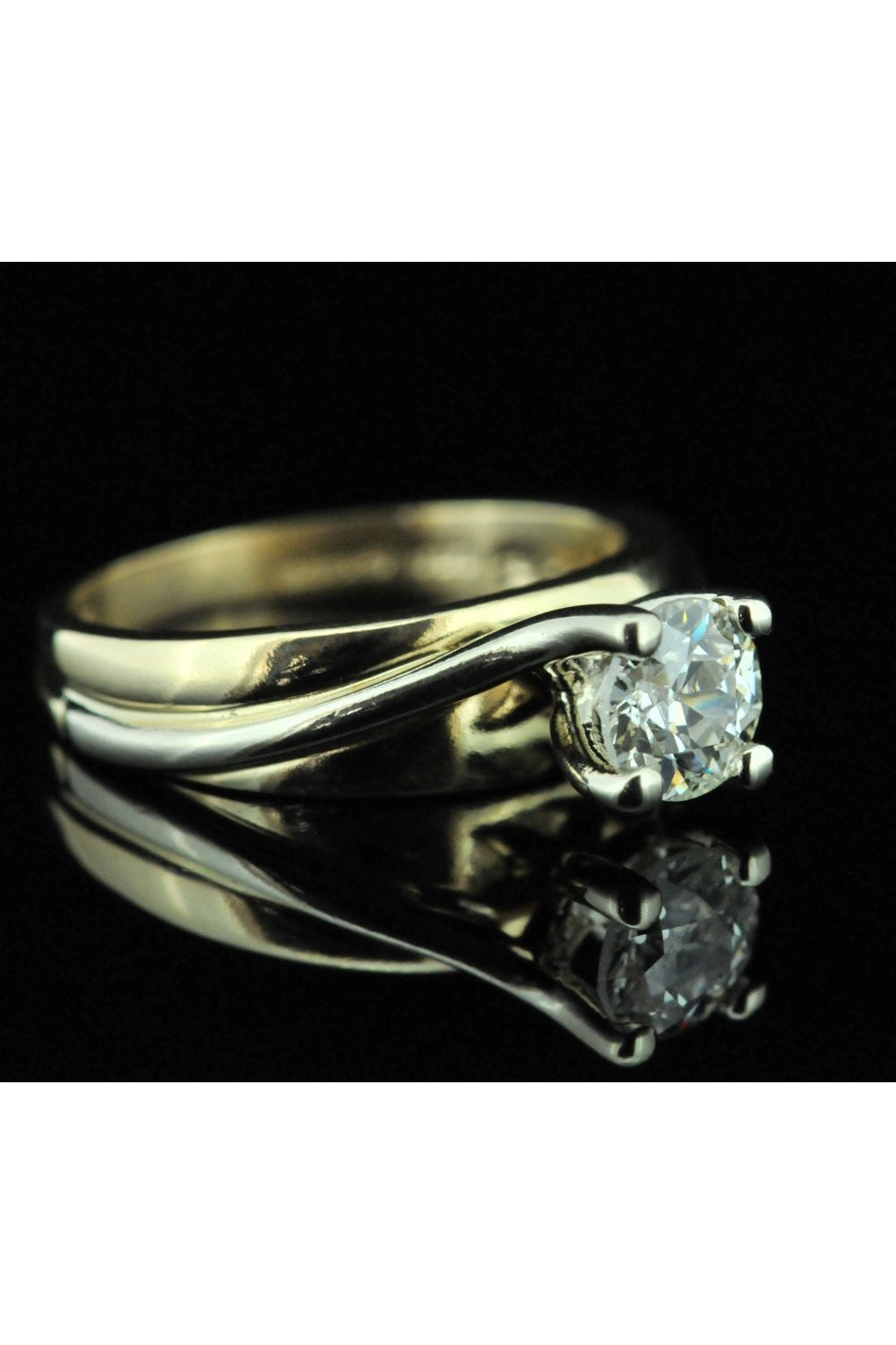 Two Tone 9ct Diamond Engagement Ring