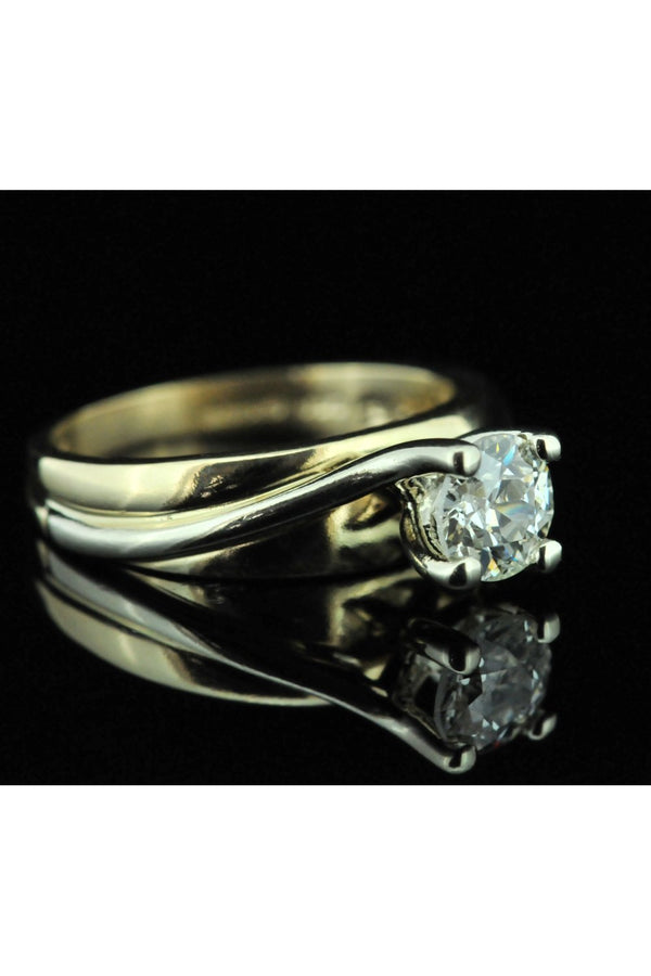 Two Tone 9ct Diamond Engagement Ring