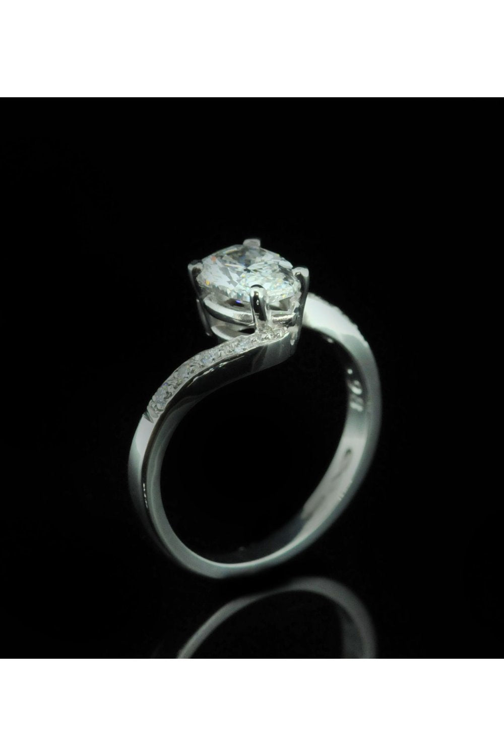 Platinum Pear Diamond Engagement Ring
