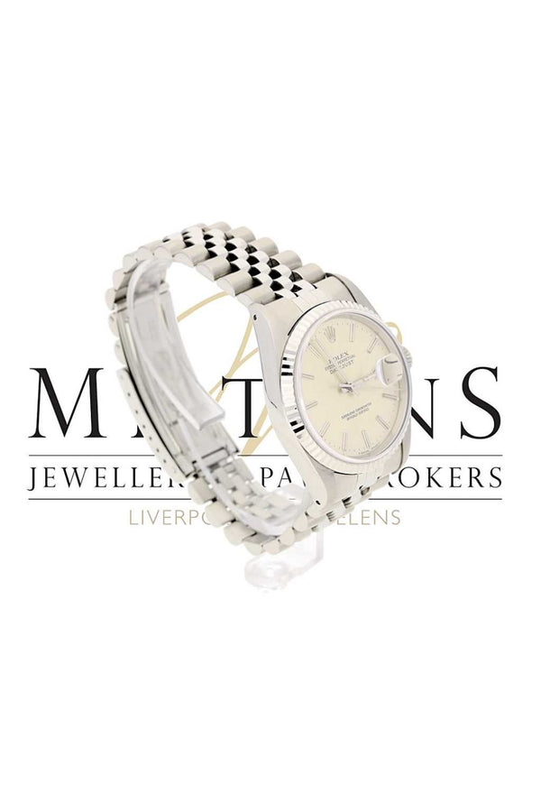 Rolex Datejust Stainless Steel and White Metal