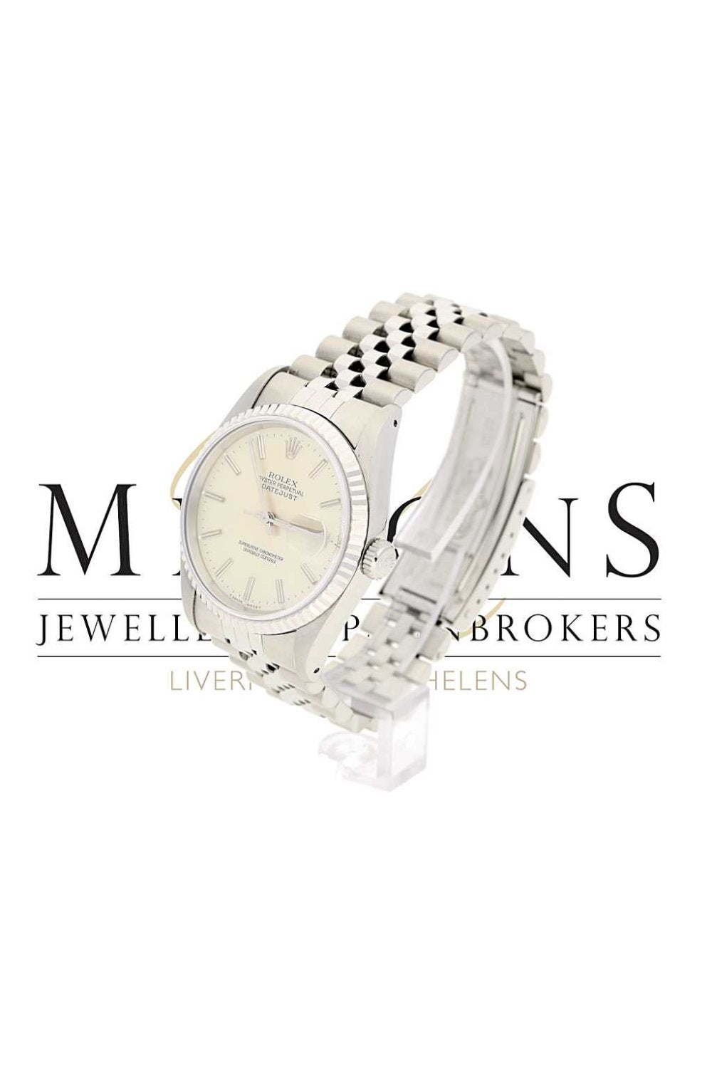 Rolex Datejust Stainless Steel and White Metal