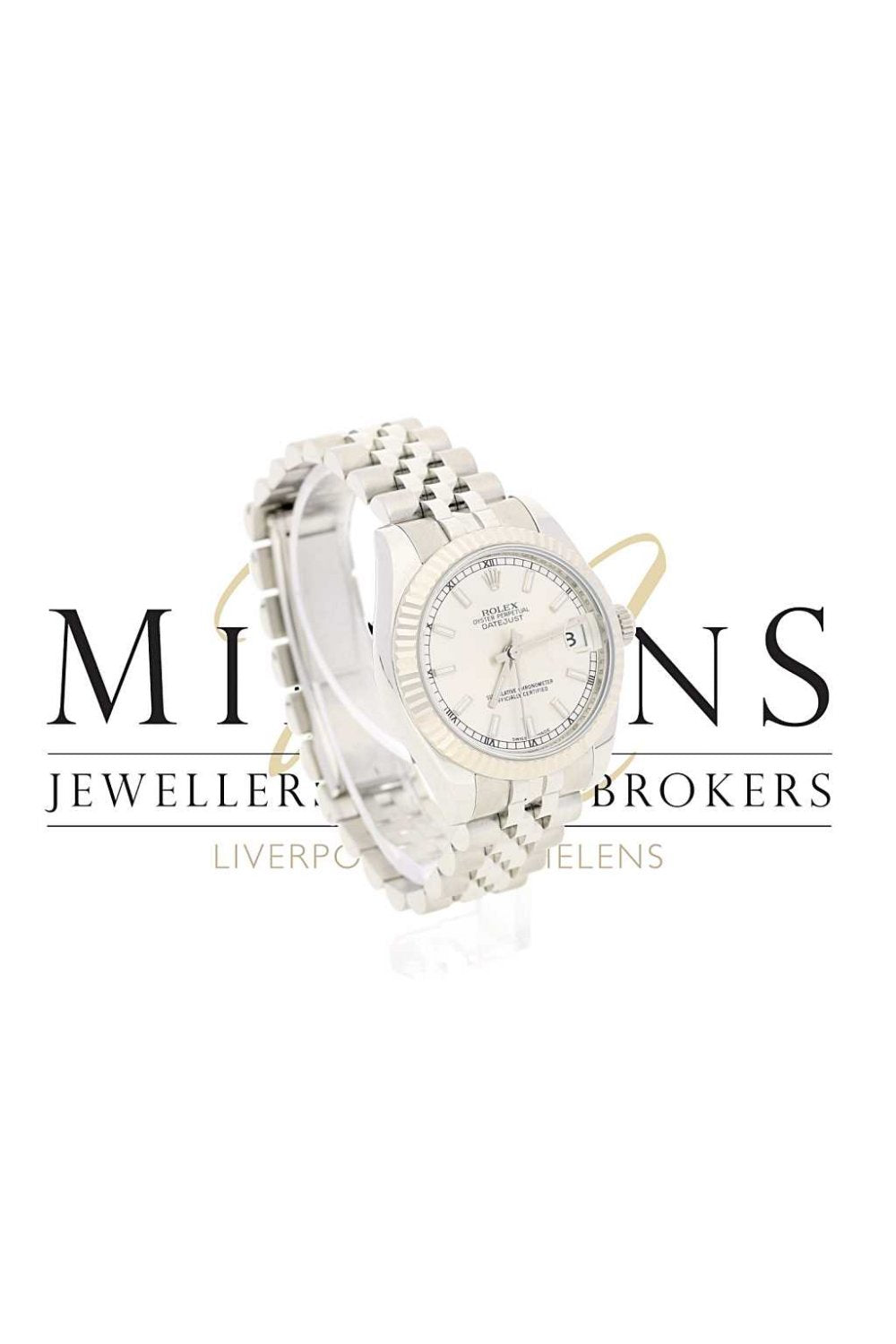 Rolex Datejust Midsize Stainless Steel and White Metal 178274