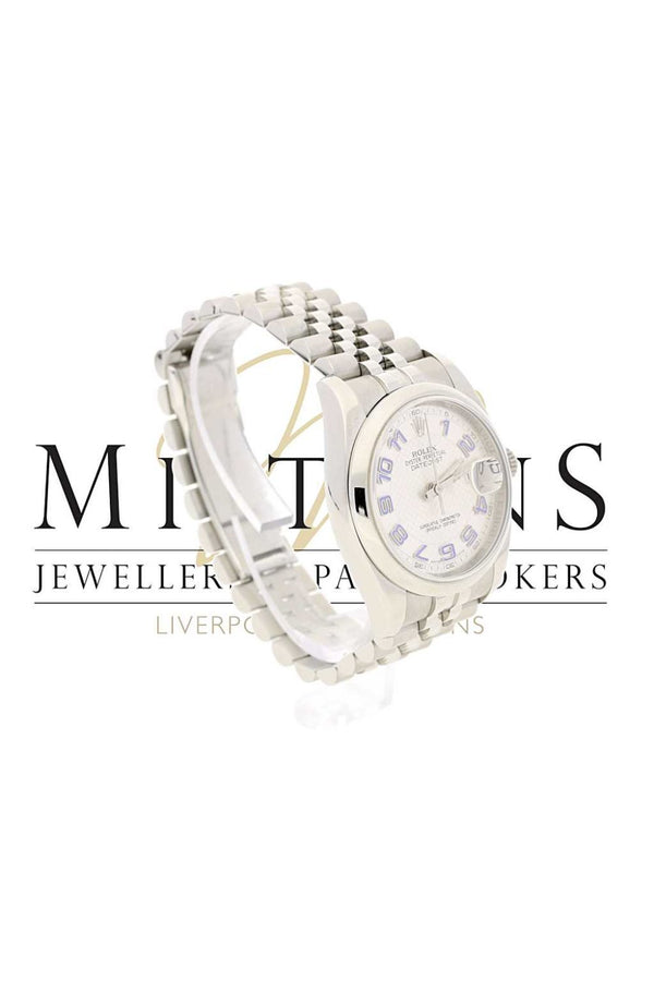 Pre Owned Mens Rolex Datejust 116200 Silver Dial Watch