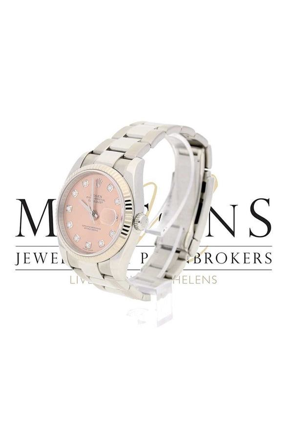 Rolex Datejust  Stainless Steel and White Metal