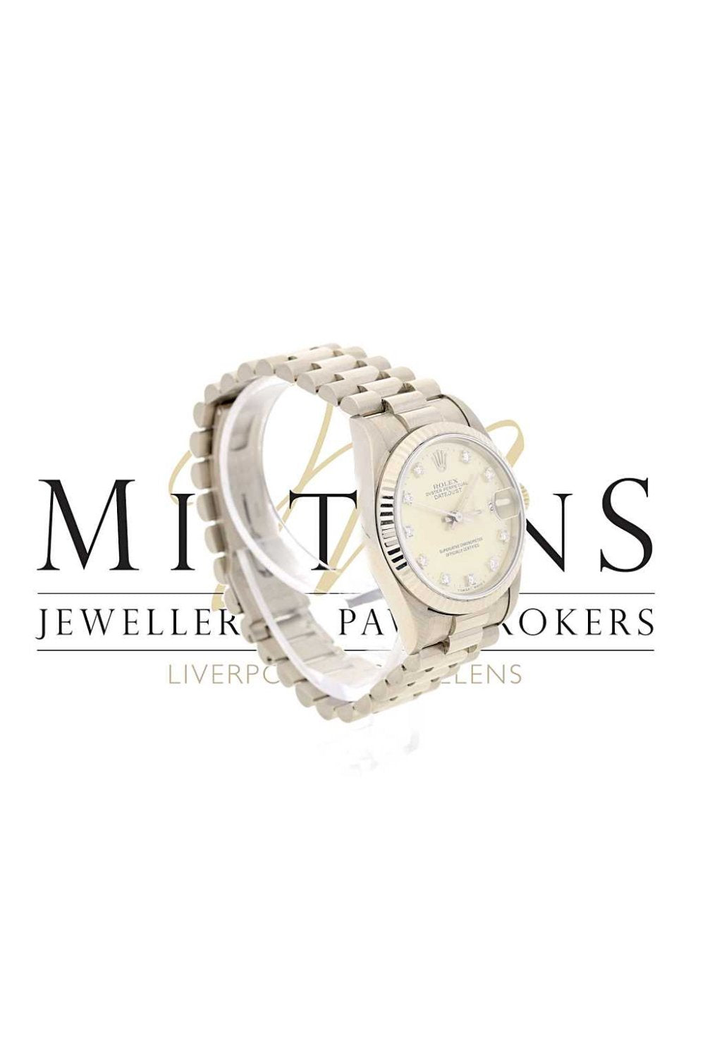 18ct White Gold Rolex Datejust Mid Size
