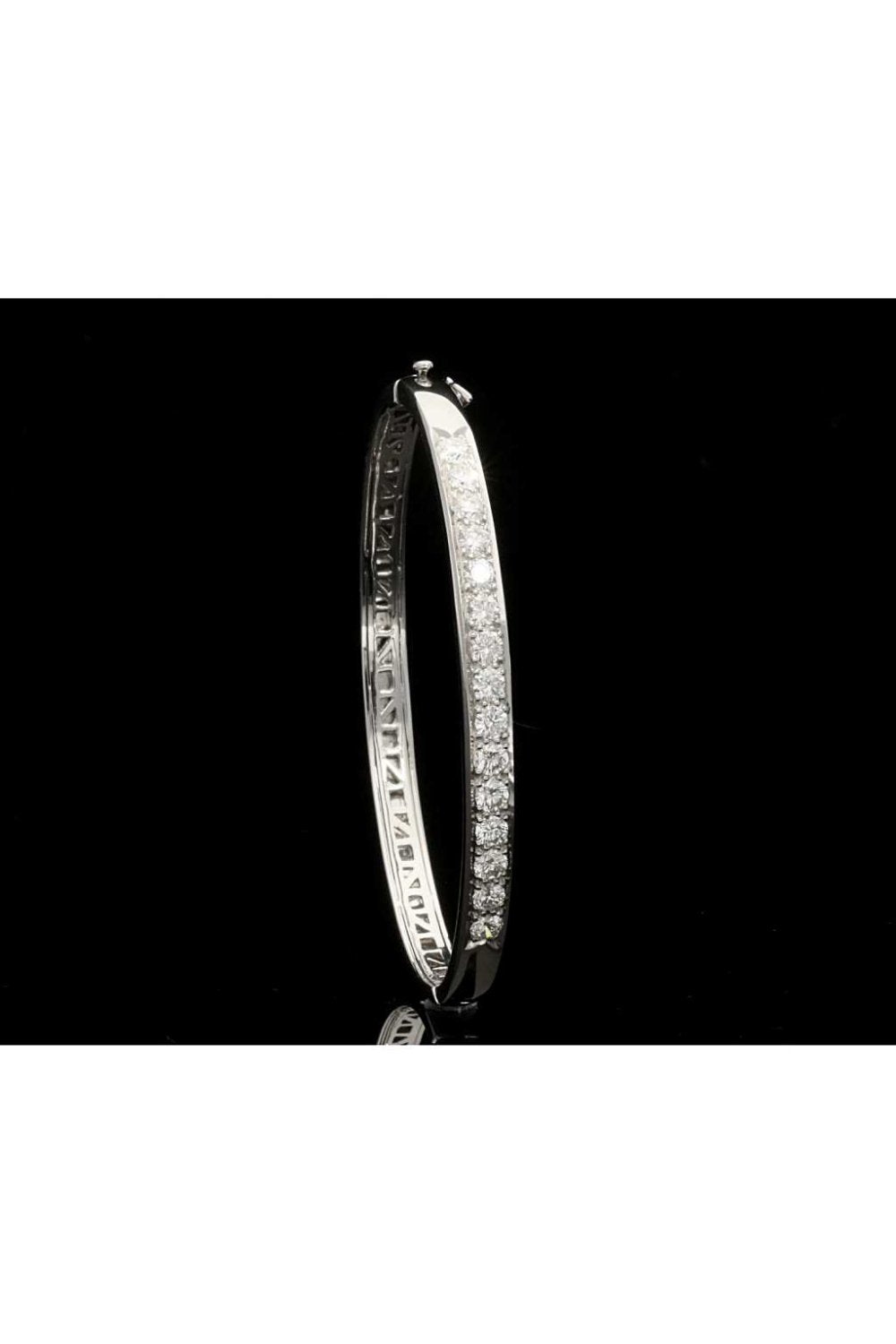 18ct White Gold Diamond Bangle 2.50ct