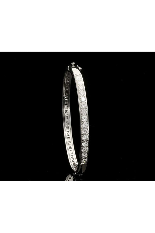 18ct White Gold Diamond Bangle 2.50ct