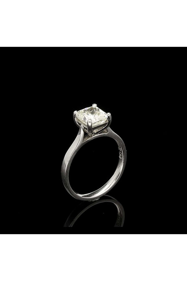 Platinum Square Cut Diamond Ring 2.04ct