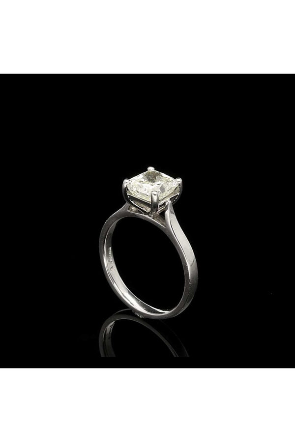 Platinum Square Cut Diamond Ring 2.04ct