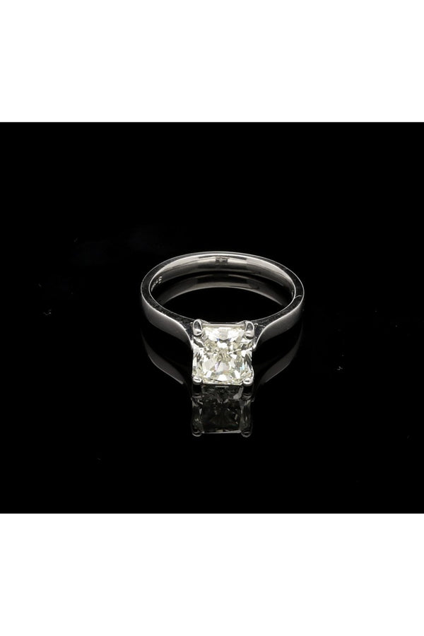 Platinum Square Cut Diamond Ring 2.04ct