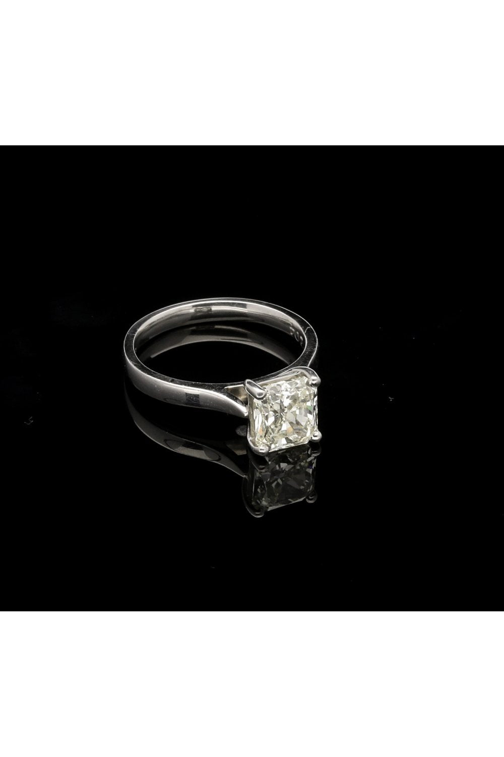Platinum Square Cut Diamond Ring 2.04ct