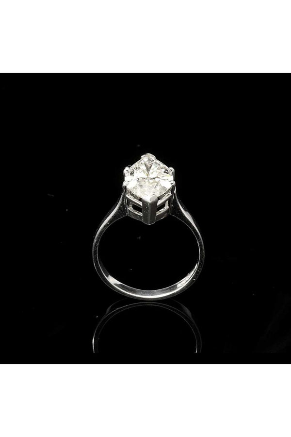 18ct White Gold Marquise Cut Diamond Ring 3.10ct