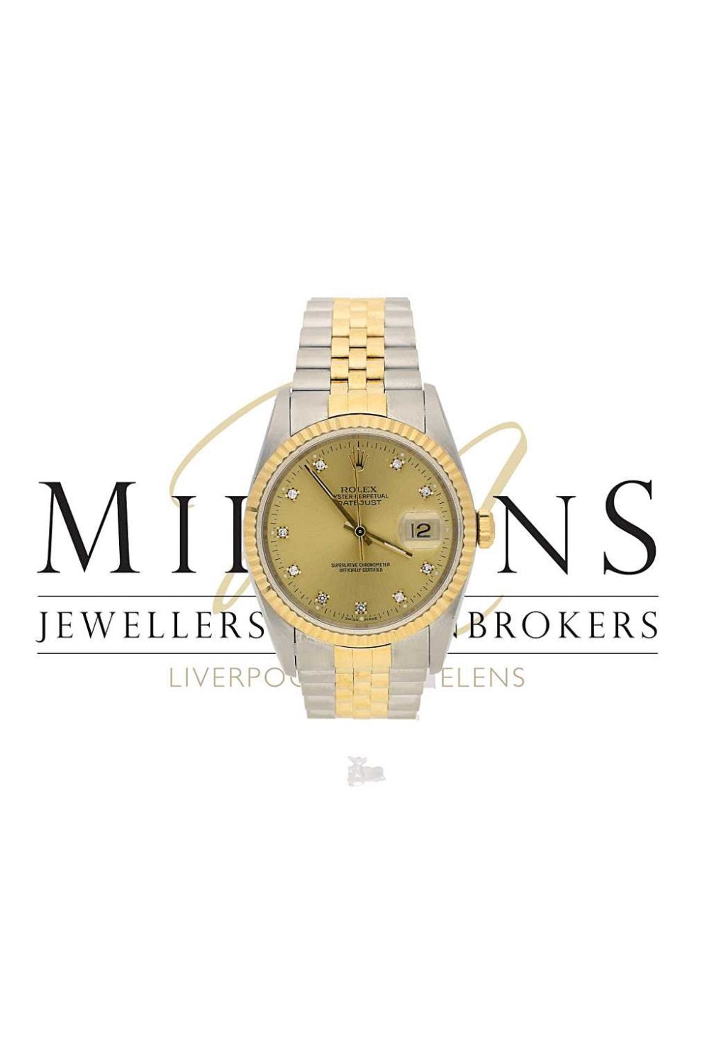 Pre-owned Rolex Datejust 16233 Diamond Dial Watch