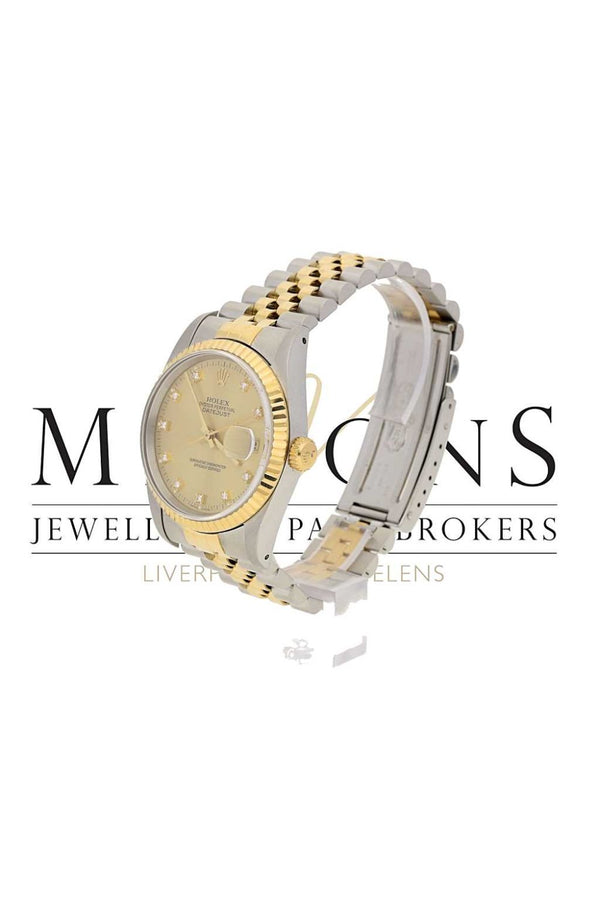 Pre-owned Rolex Datejust 16233 Diamond Dial Watch