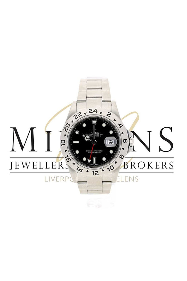Second Hand Rolex Explorer 2 16570 Black Dial Watch