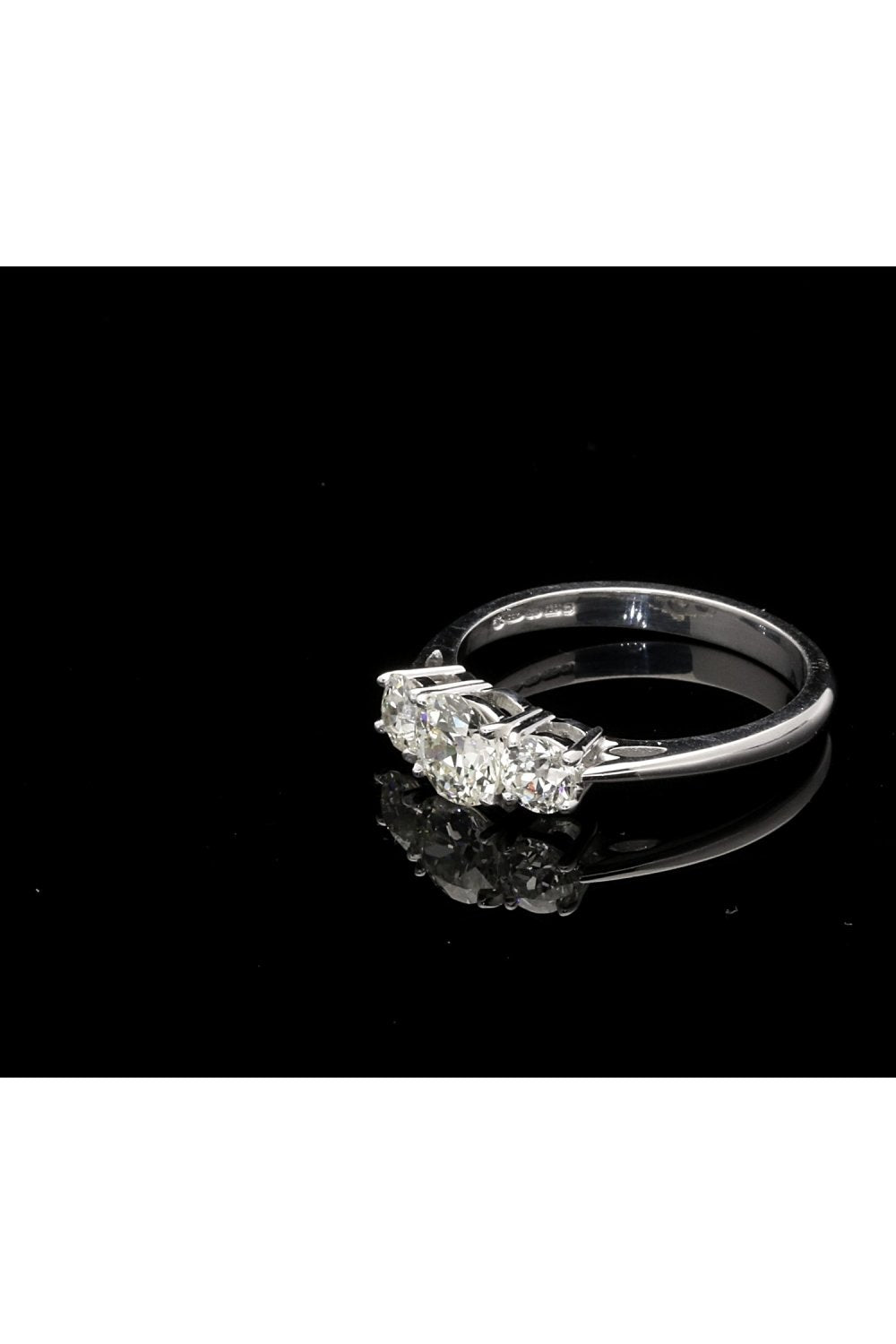 18ct White Gold Three Stone Diamond Ring 1.80ct