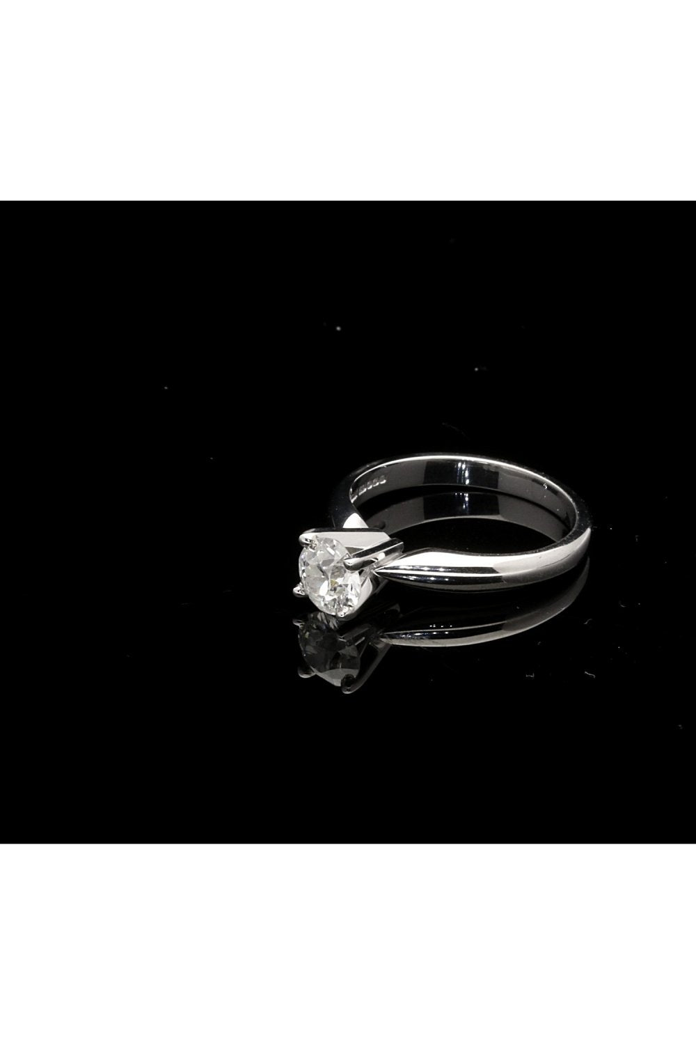 18ct White Gold Old European Cut Diamond Solitaire Ring 0.67ct
