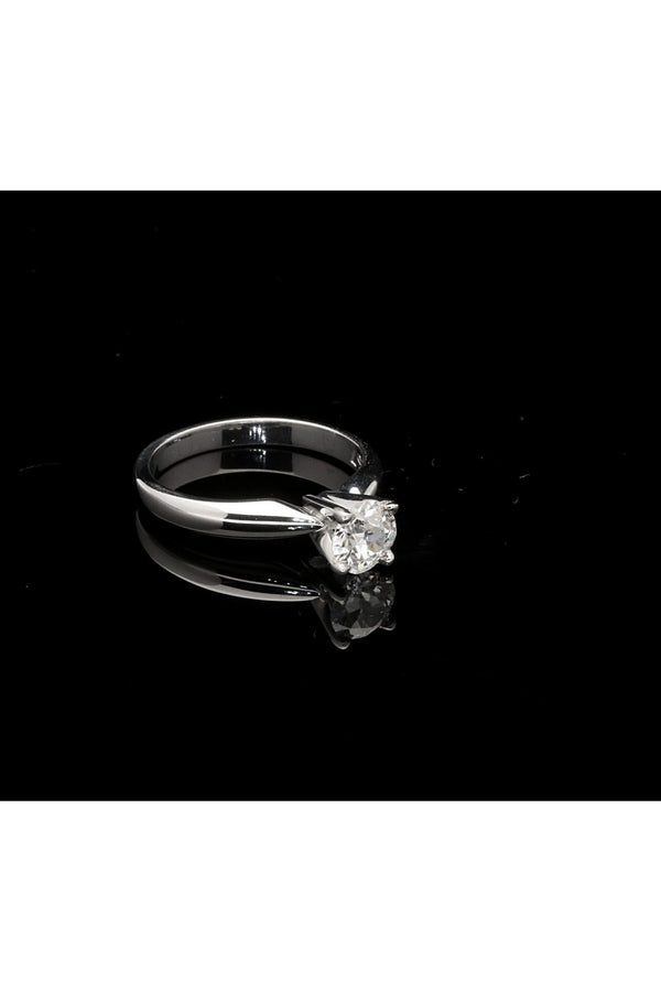 18ct White Gold Old European Cut Diamond Solitaire Ring 0.67ct