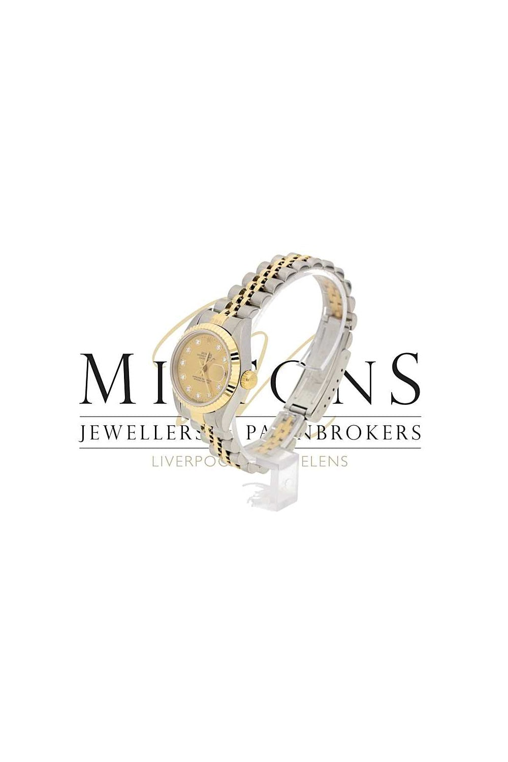 Lady's Rolex Bi Metal 69173 with Diamond Hour Markers