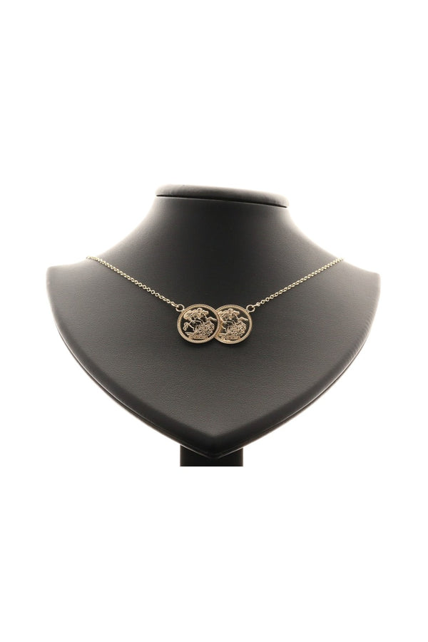 9ct St George Double Pendant Necklace