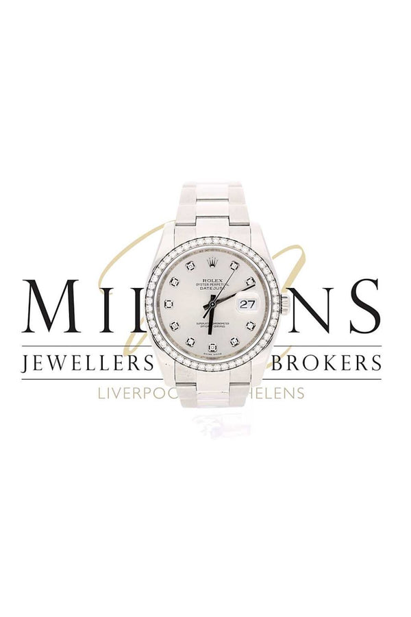 Pre Owned Gents Rolex Datejust 116244 Original Diamonds
