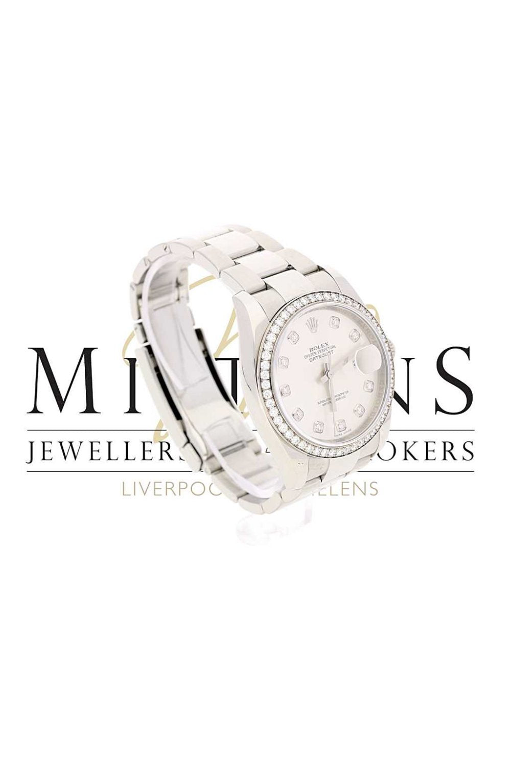 Pre Owned Gents Rolex Datejust 116244 Original Diamonds