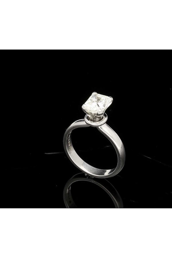 1.66ct Radiant Cut Diamond Platinum Engagement Ring