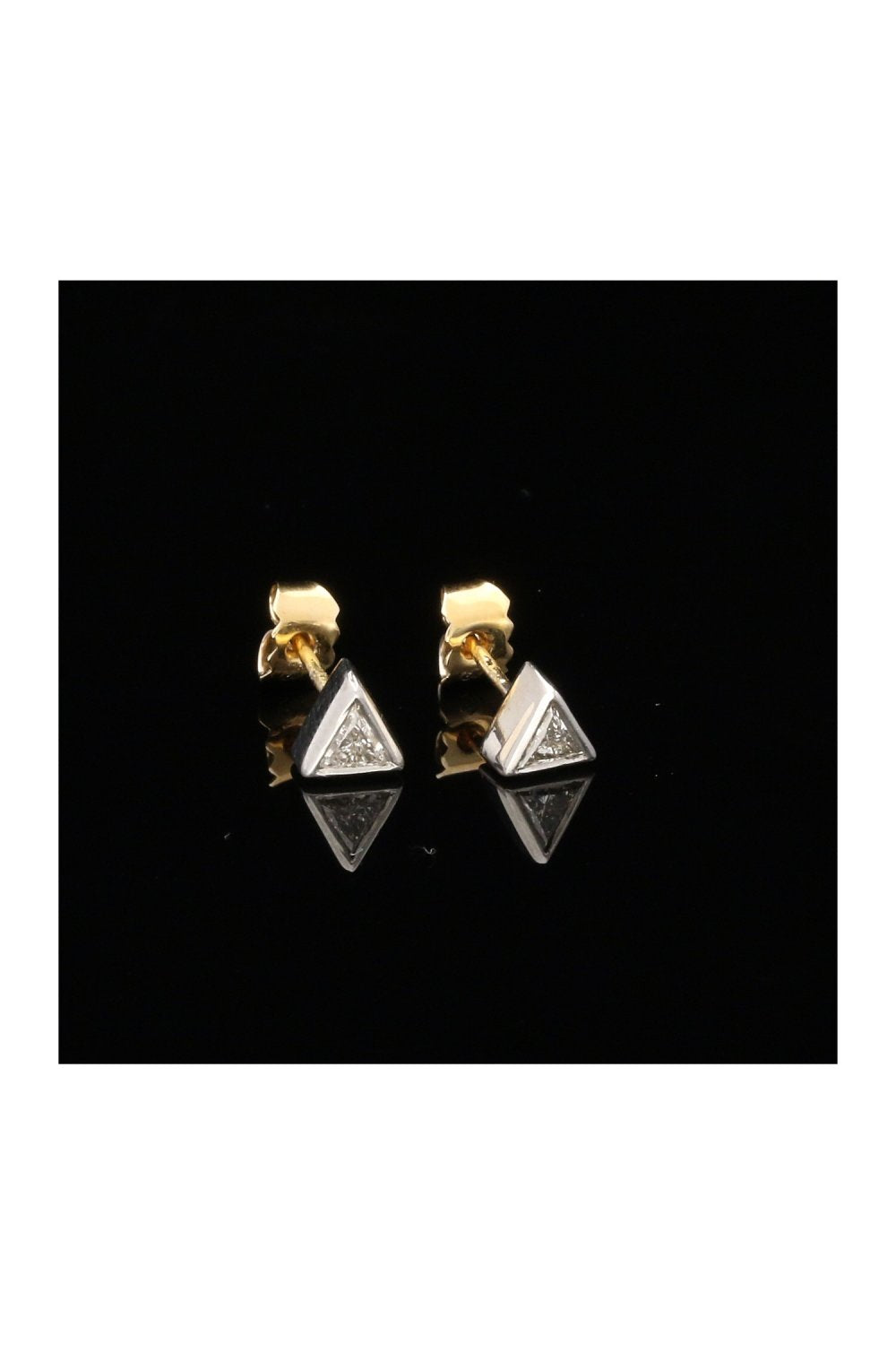 Pre Owned 18ct Trilliant Cut Diamond Stud Earrings