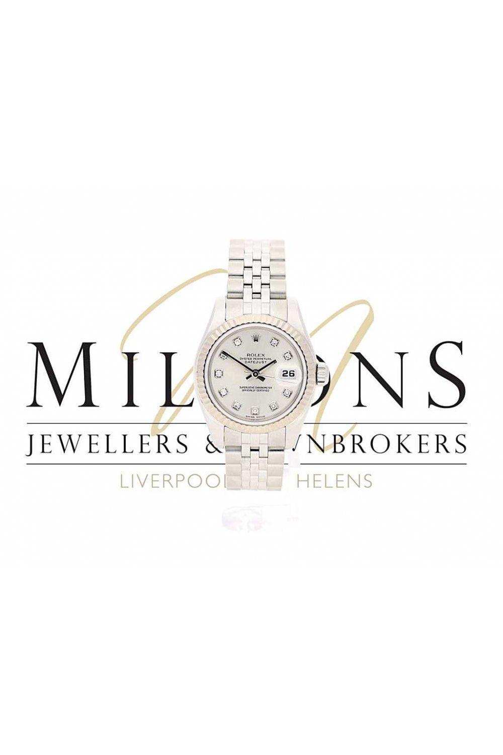 Pre owned Lady's Rolex Datejust 179174 with Diamond Dot Dial