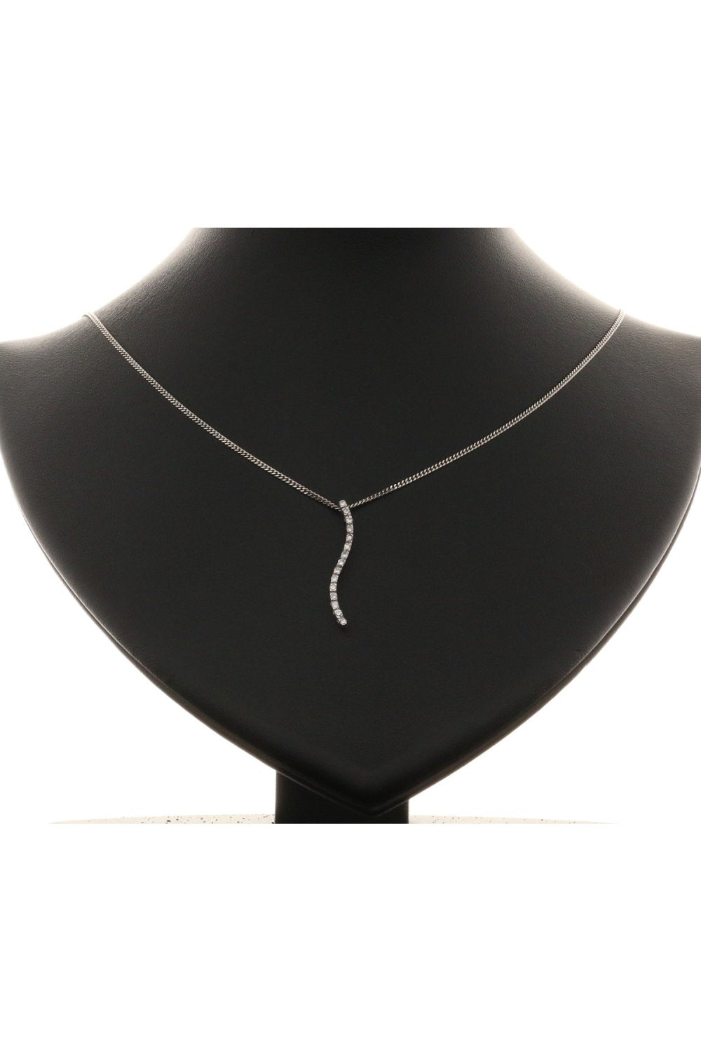 18ct Diamond Set Wave Pendant and Necklace