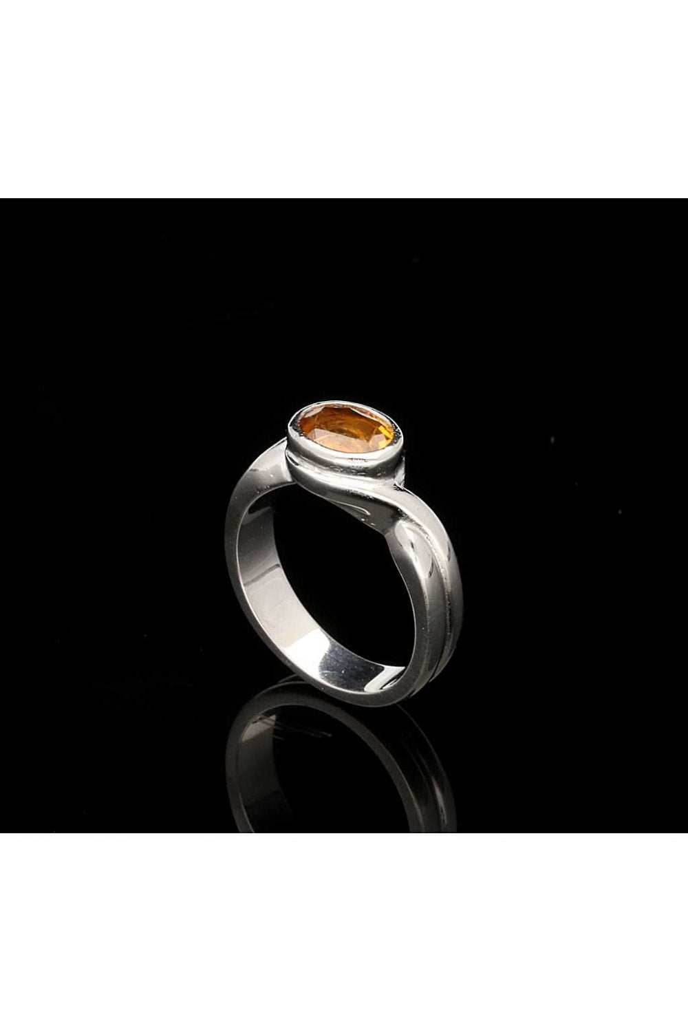 1.28ct Orange Sapphire in 18ct White Gold Mount