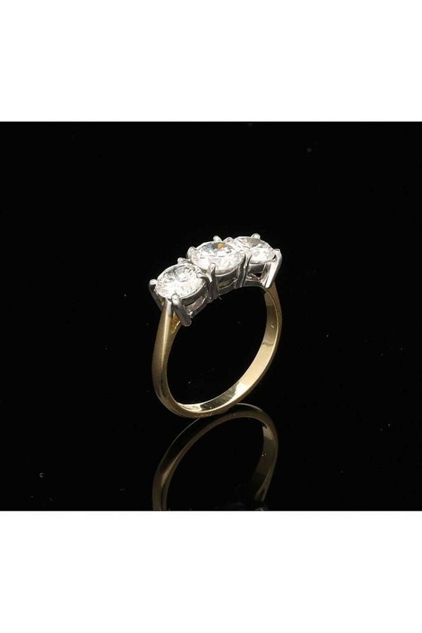 2.07ct Three Stone Diamond Ring set in 18ct Yellow Gold
