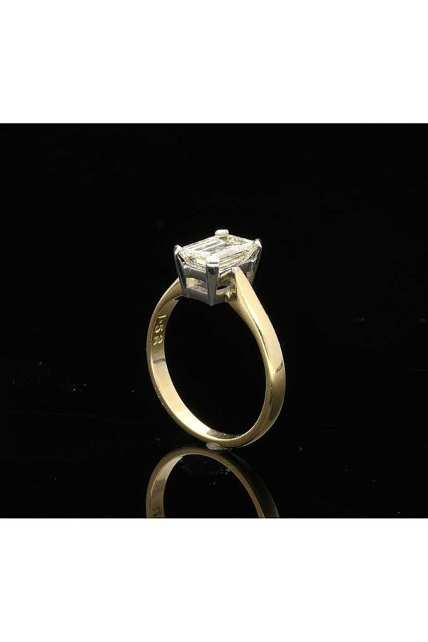 1.52ct Emerald Cut Diamond Engagement Ring - 18ct Yellow Gold