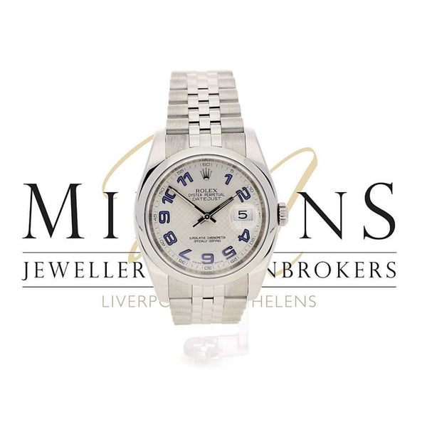 Pre Owned Mens Rolex Datejust 116200 Silver Dial Watch
