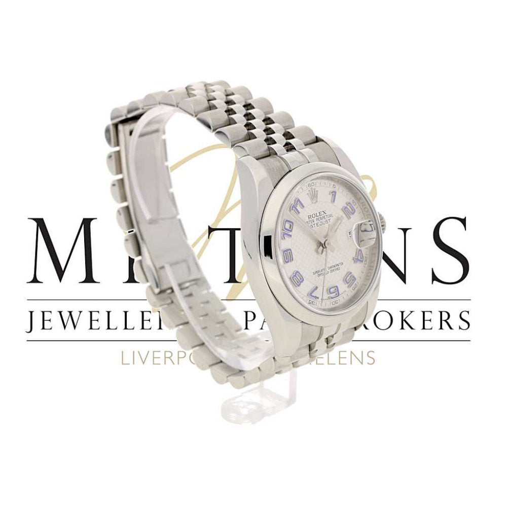 Pre Owned Mens Rolex Datejust 116200 Silver Dial Watch