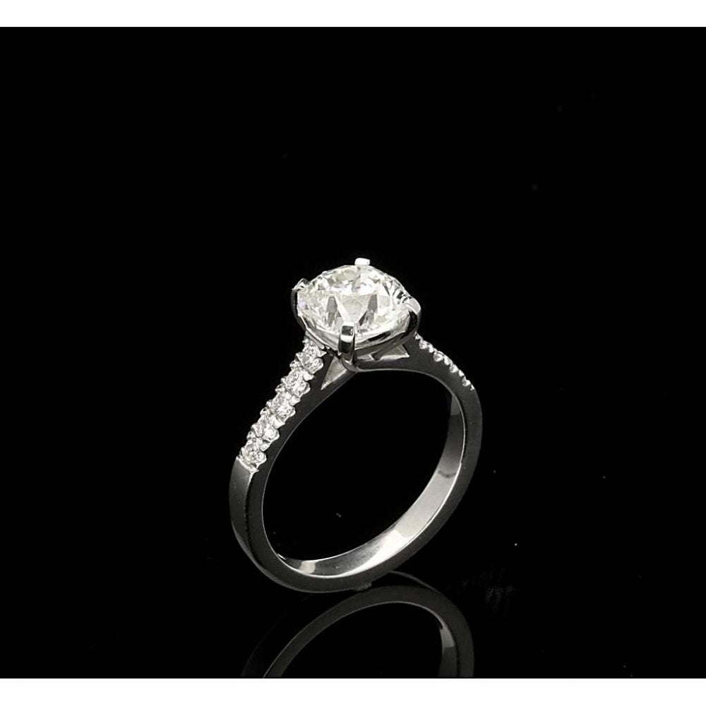 1.92ct Modified Old European Cut Diamond Engagement Ring