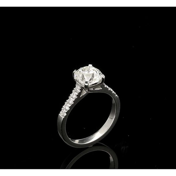 1.92ct Modified Old European Cut Diamond Engagement Ring