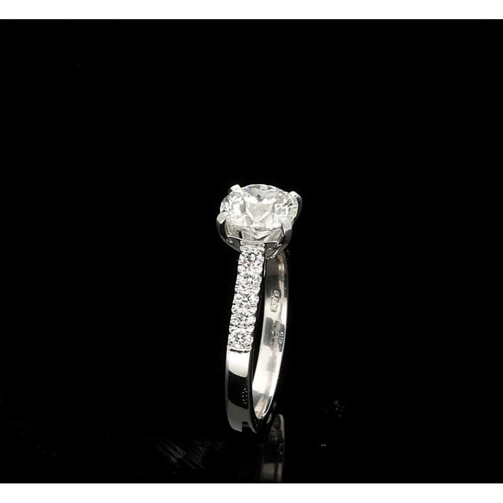 1.92ct Modified Old European Cut Diamond Engagement Ring